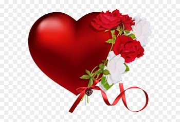 Heart With Roses Png - Red Hearts And Roses
