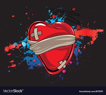 Heart with splash vector image