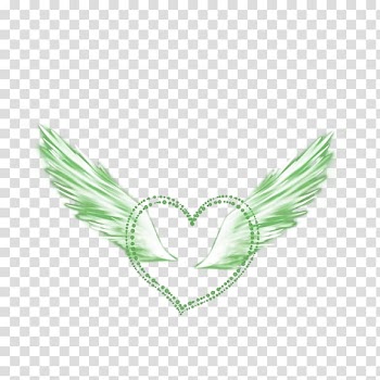 , Heart with wings transparent background PNG clipart
