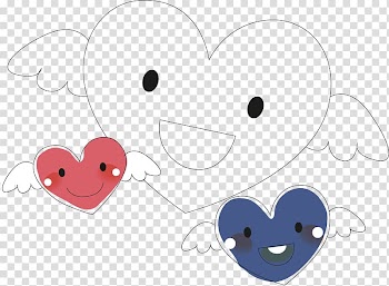 Heart with wings transparent background PNG clipart