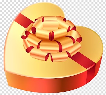 Heart yellow gift box, Chocolate truffle Chocolate bar Belgian chocolate Valentine's Day, Gold Heart Chocolates Box transparent background PNG clipart