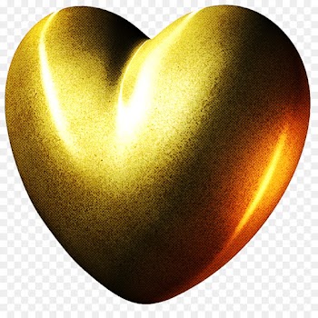 heart yellow gold metal symbol