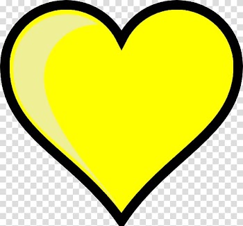 Heart Yellow , Yellow Heart HD transparent background PNG clipart