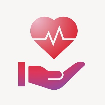 Heartbeat hand icon, gradient design | Free Icons - rawpixel