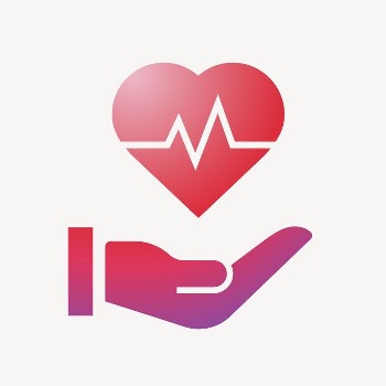 Heartbeat hand icon, gradient design | Free Icons - rawpixel