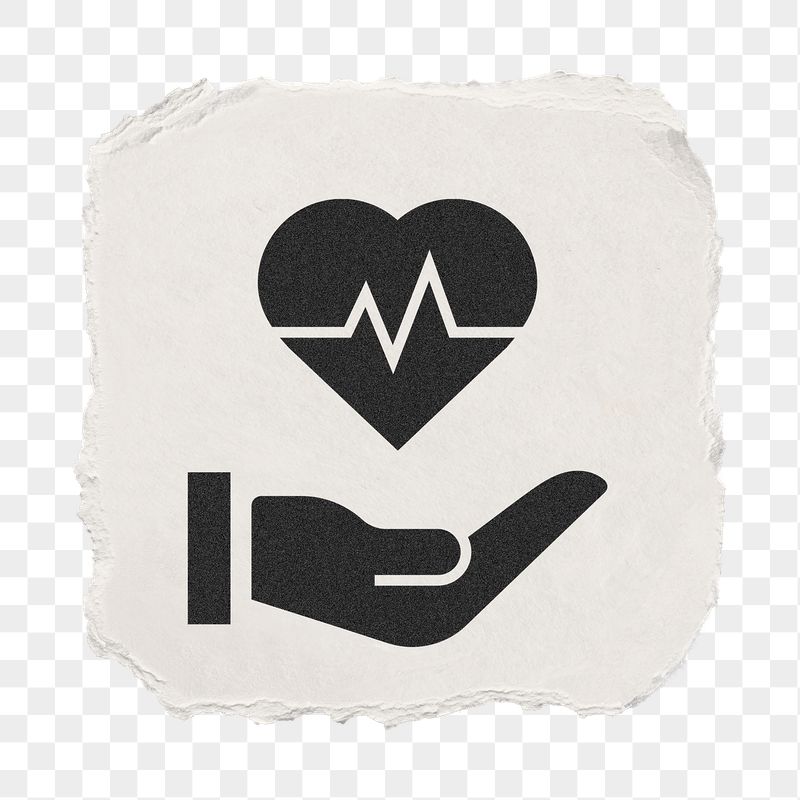 Heartbeat hand png icon sticker, | Free PNG - rawpixel