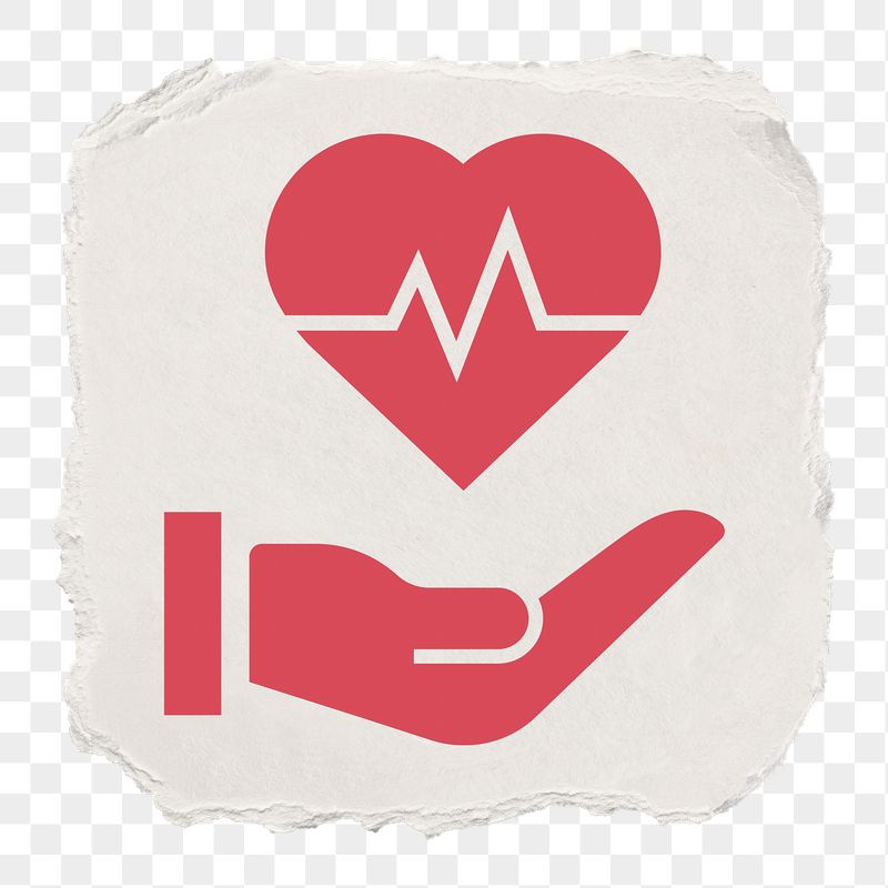Heartbeat hand png icon sticker, | Free PNG - rawpixel