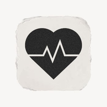 Heartbeat, health icon, ripped paper | Free Icons - rawpixel