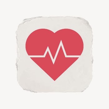 Heartbeat, health icon, ripped paper | Free Icons - rawpixel