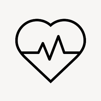 Heartbeat, health line icon, minimal | Free Icons - rawpixel