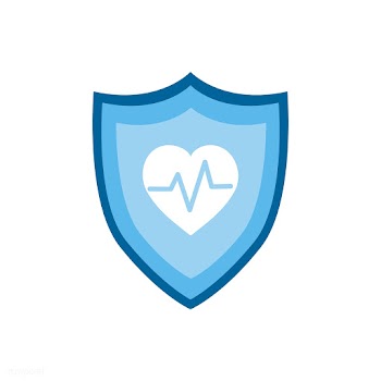 Heartbeat symbol on blue shield icon graphic | Free stock vector - 429451