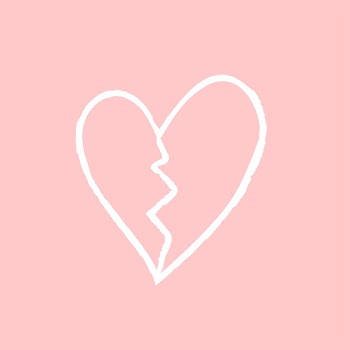 Heartbreak icon, pink hand drawn style | Free stock illustration | High Resolution graphic
