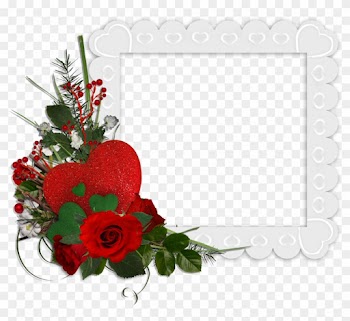 Hearts And Roses Coloring Pages - Red Roses Photo Frames