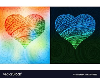 Hearts background vector image