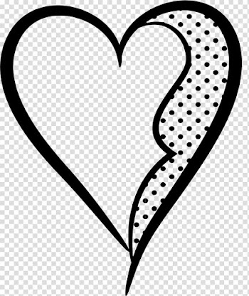 Hearts, black heart outline transparent background PNG clipart