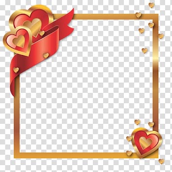 Hearts frame transparent background PNG clipart
