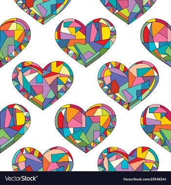 Hearts hand drawn seamless pattern valentines vector image