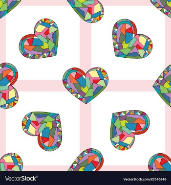Hearts hand drawn seamless pattern valentines vector image