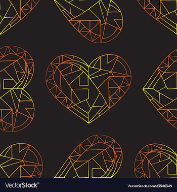 Hearts hand drawn seamless pattern valentines vector image