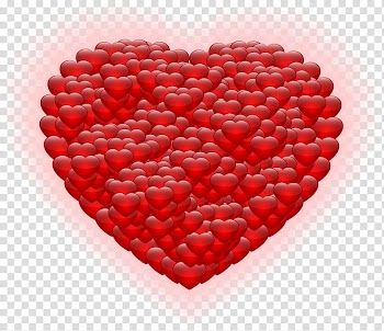 Hearts illustration, Heart Valentine's Day , Shining Heart transparent background PNG clipart