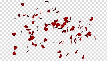 Hearts in the wind, red heart art transparent background PNG clipart