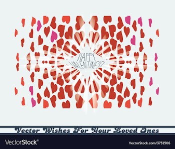 Hearts kaleidoscope vector image