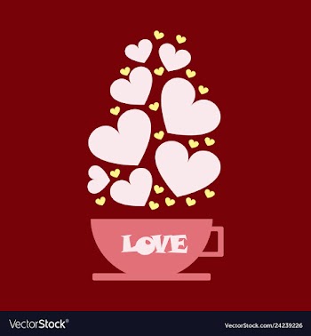 Hearts over the cap vector image