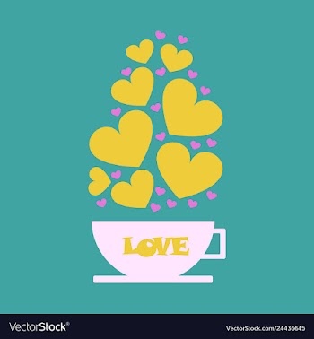 Hearts over the cap vector image
