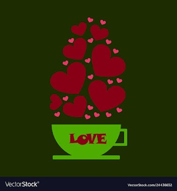 Hearts over the cap vector image