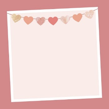 Hearts party banner frame background, | Free PSD - rawpixel