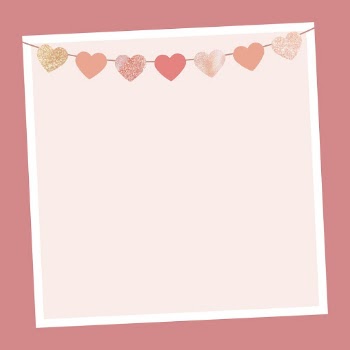 Hearts party banner frame background, | Free Vector - rawpixel