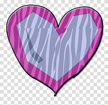 Hearts , pink and gray zebra print heart art transparent background PNG clipart