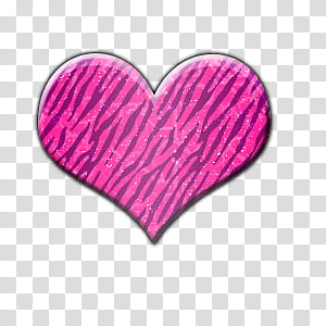 Hearts , pink and gray zebra-print heart illustration transparent background PNG clipart