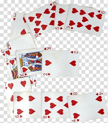 Hearts suit cards transparent background PNG clipart