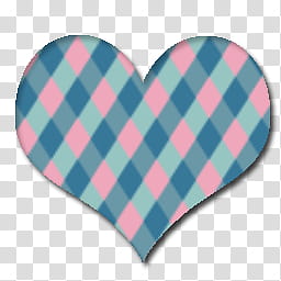 Hearts, teal and pink heart illustration transparent background PNG clipart