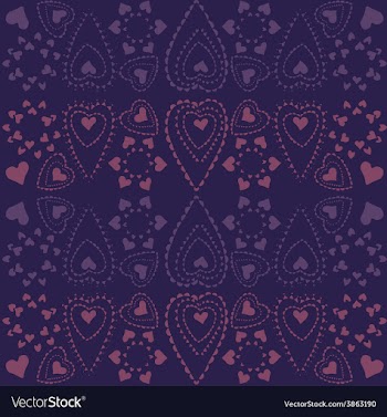 Heartssnowflakes05 vector image