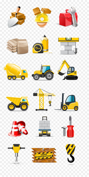 Heavy Machinery Architectural engineering Truck Vehicle Clip art - Construction sites icon vector material Free Download 