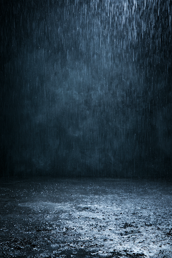 Heavy Stormy Rain on Black Background