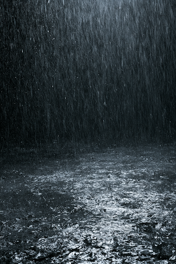 Heavy Stormy Rain on Dark Background