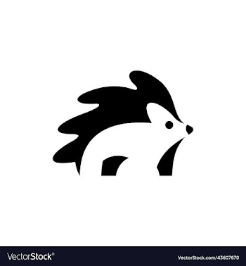 hedgehog animal geometric modern logo