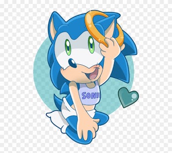Hedgehog Clipart Cute Anime - Baby Sonic The Hedgehog