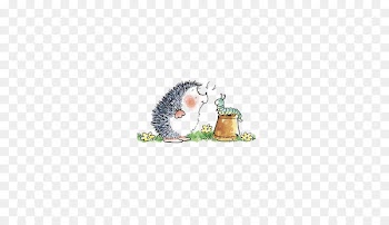 Hedgehog Penny Black Paper Postage stamp Rubber stamp - Cute hedgehog 