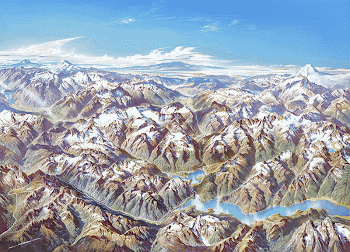 Heinrich Berann NPS Panorama of North | Free Photo - rawpixel
