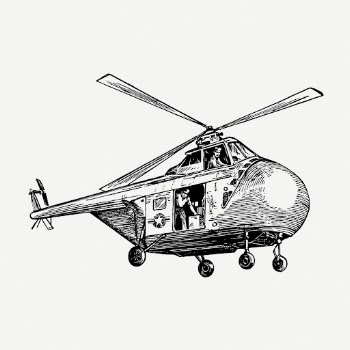 Helicopter drawing, military vehicle vintage | Free PSD - rawpixel