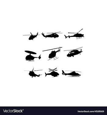 helicopter set design silhouette