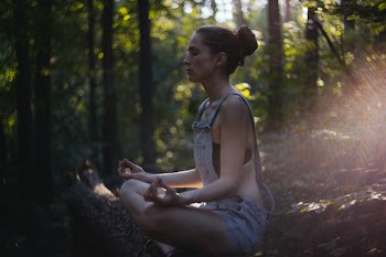 Helios shot of a girl meditating 2