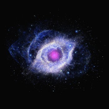 Helix Nebula background, purple galaxy | Free PSD - rawpixel