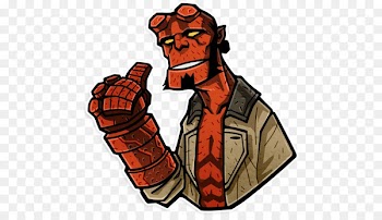 Hellboy Sticker Telegram Character Clip art - hellboy bubble 