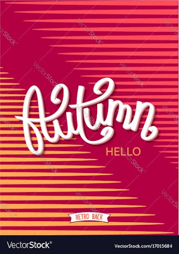 Hello autumn vector image