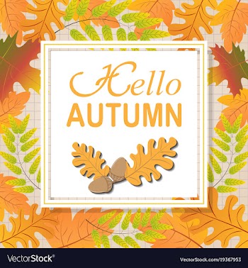 Hello autumn vector image